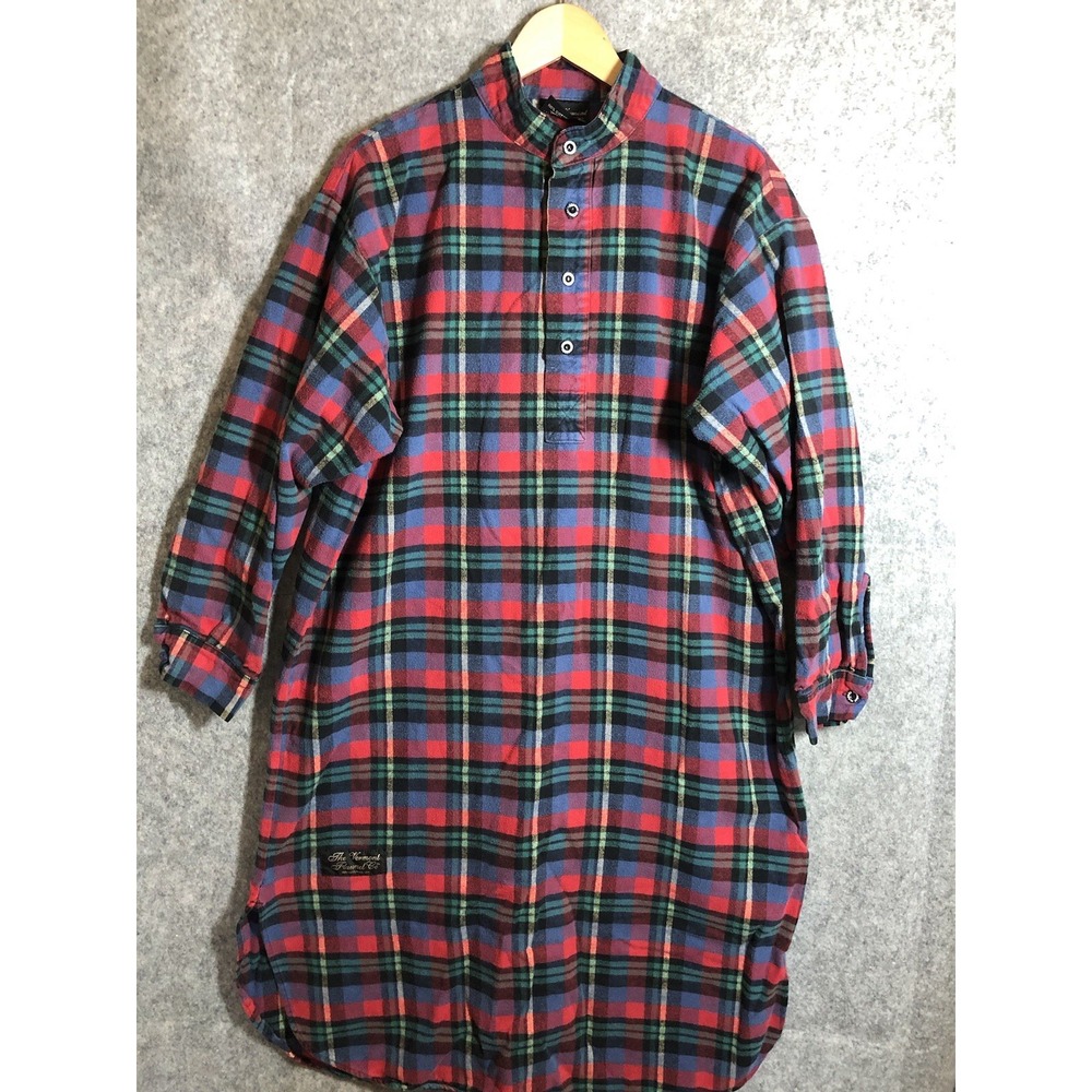 Vermont Flannel Company Nightgown Sleepshirt Womens One Size Red Flannel Plaid